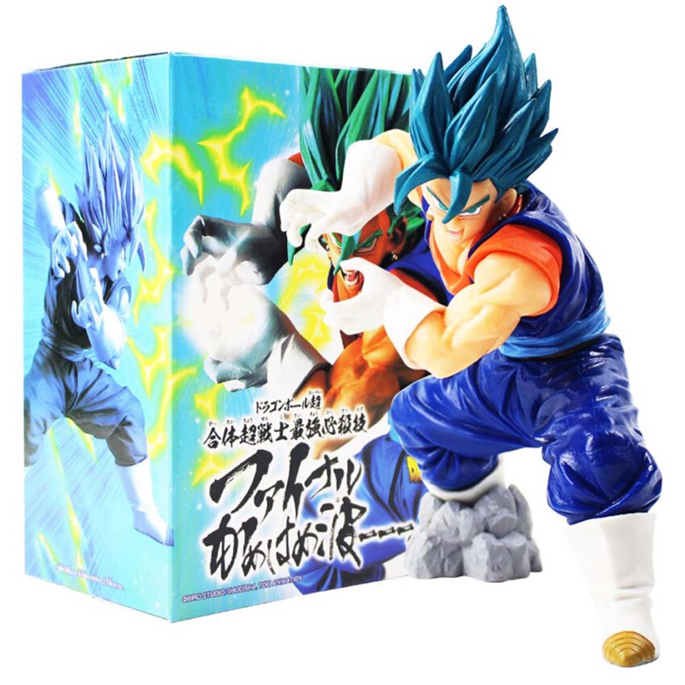 Kit 3 Boneco Dragon Ball Z Goku Super Sayajin Cabelo Azul em