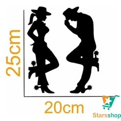 Skin Adesivo Country Cowboy Casal Carro E Moto