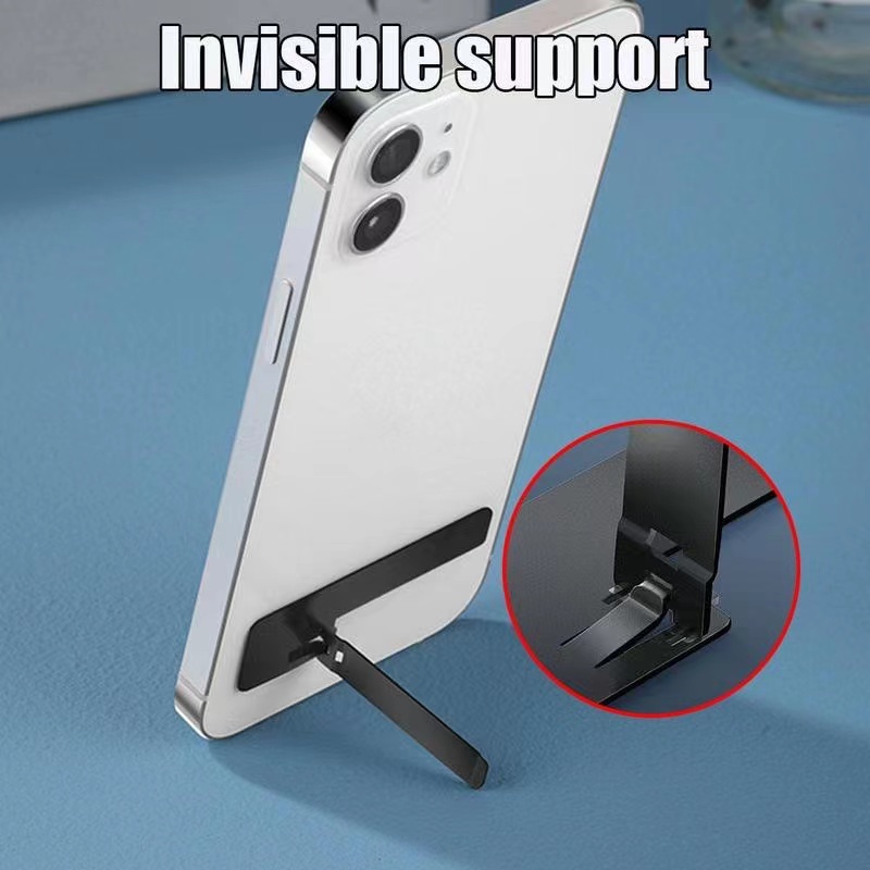 Detalhes do Suporte De Celular Portátil Dobrável Autoadesivo/Universal Ultrafino Ajustável/Tamanho Mini Universal De Alumínio Portátil Dobrável Desk Mount Holder Suporte Do Telefone Móvel Cradle Suporte Dobrável Para Celular
