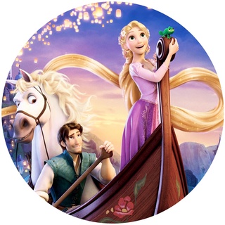 Painel Redondo Tecido Sublimado com/elástico Rapunzel 03 em Oferta na Shopee