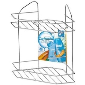 Cantoneira Dupla Prateleira Organizadora Shampoo Condicionador Banheiro Box Aço Aramado Arthi em Oferta na Shopee