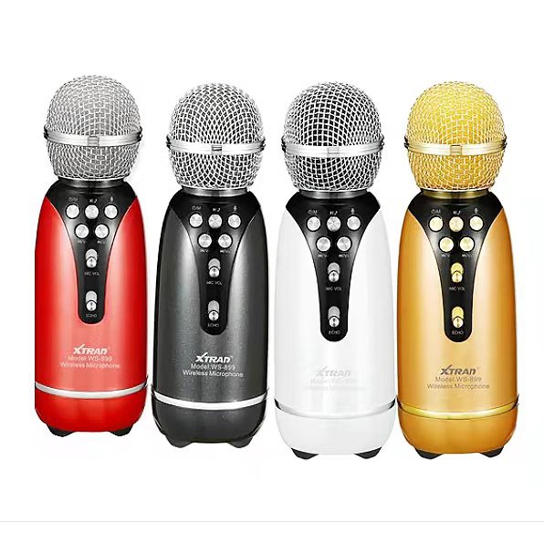 XTRAD Microfone Karaoke Inteligente Sem Fio Redução De Ruído Caixa de som Bluetooth WS-899