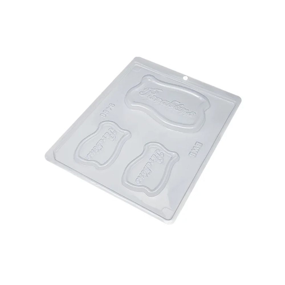 Forma de Acetato Placa Parabéns Cód. 9456 BWB - Home & Living