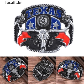 Luiithot Cinto De Couro Masculino Com Fivela De Liga Metálica Estilo Punk Vintage Cowboy Cowgirl Texas (Lucaiit)