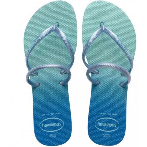 Chinelo Havaianas Flat Duo Iridescent Azul Slim Macia Leve Feminino Shopee Brasil