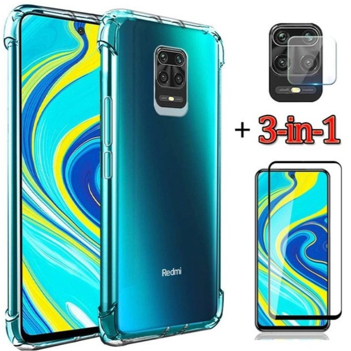 Xiaomi Redmi Note 9S Redmi Note 9 Pro Max 3-in-1 Tempered Glass Screen Protector Lens Sticker Clear Back Film