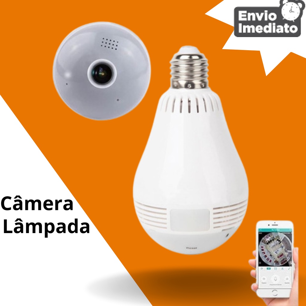 camera de segurança lampada camera lâmpada espiã câmera escondida