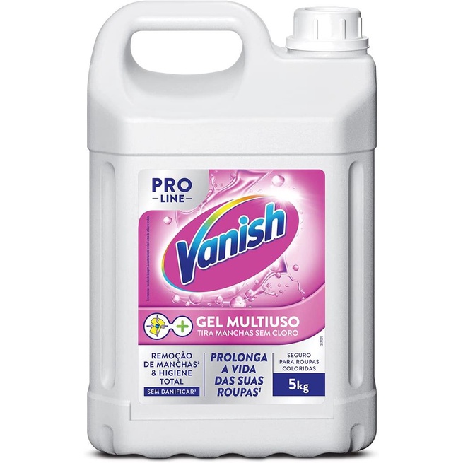 Tira Manchas em Gel Vanish Multiuso PRO Line 5L, Vanish