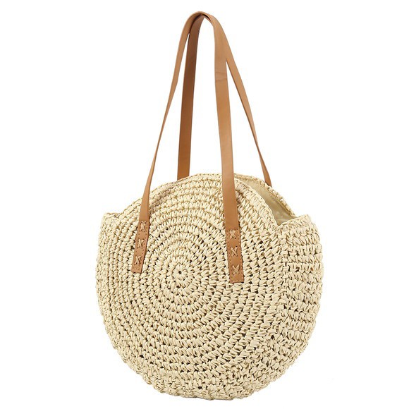 Bolsa De Praia REDONDA SACO GRANDE Palha Sintética Moda Praia BL501