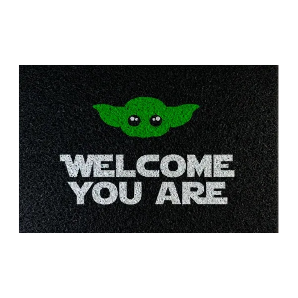 Tapete vinil Capacho Star Wars - Welcome You Are Yoda Grogu