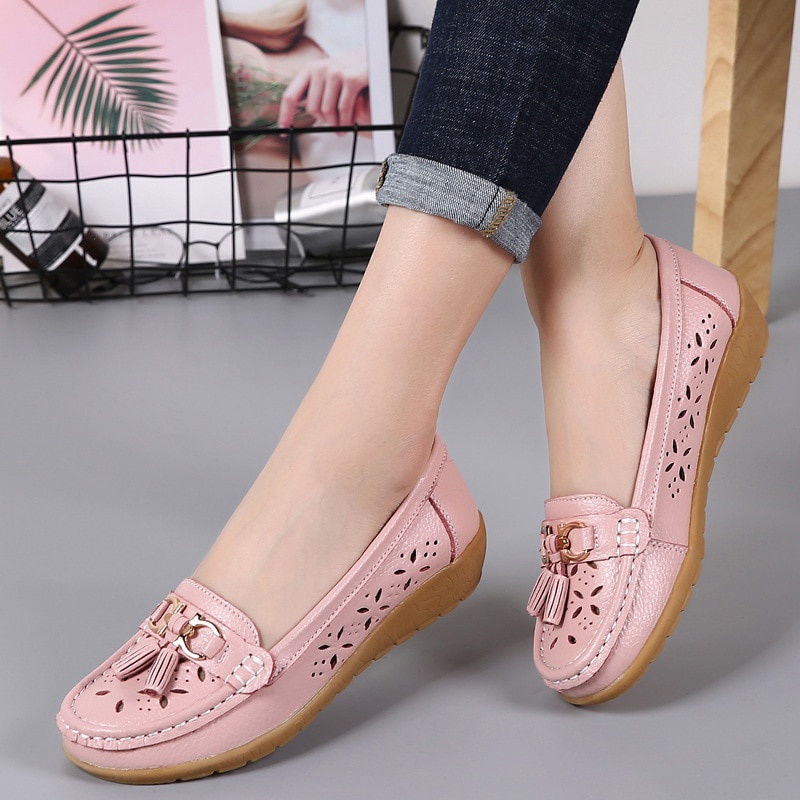 flat heel loafers