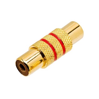 Emenda Jack Rca Metal Gold Vermelho