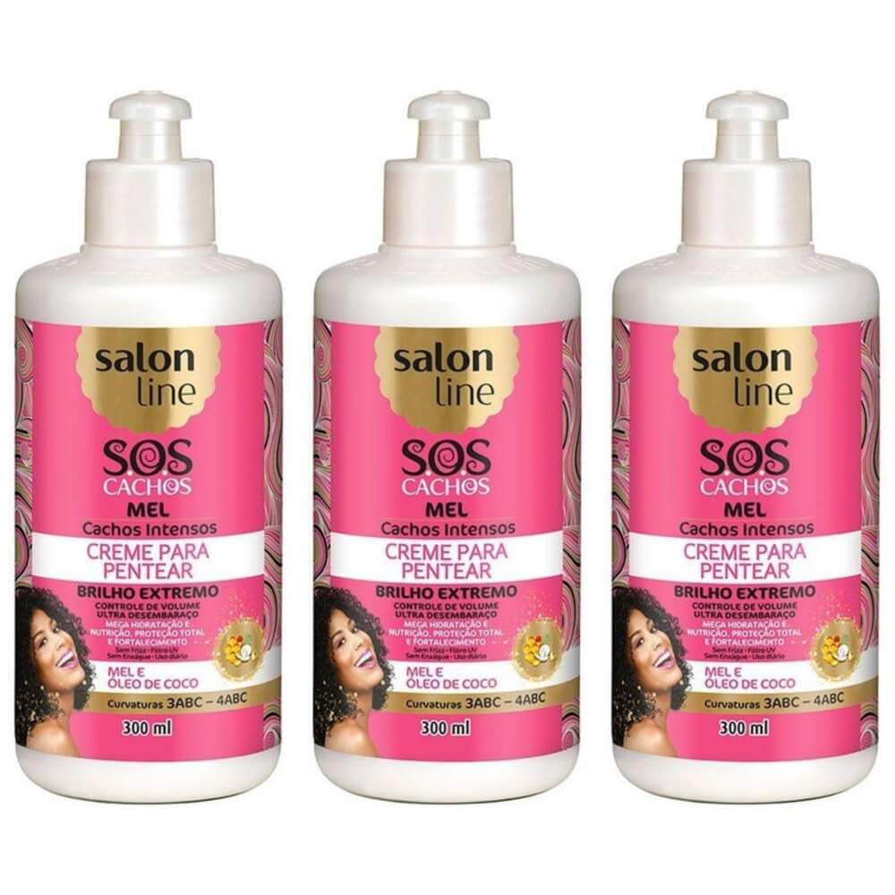 Salon Line Mel Creme P Pentear 300ml Kit C 03 Shopee Brasil