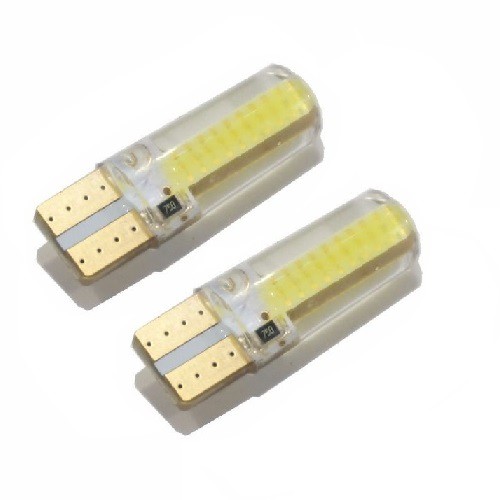 Par Lâmpada Pingo T10 Led Cob Amarelo Lanterna Farolete Mala Teto Placa
