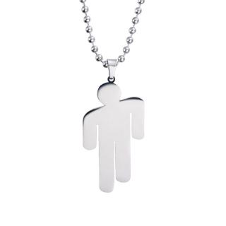 royallove Billie Eilish Singer Pendant Necklace De Aço Inoxidável Jóias De Fãs De Forma Humana