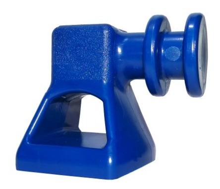 Suporte Roldana Isolador 2 Vias/ranhuras ( 20 Unidades Azul)