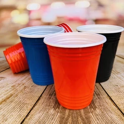 25 Copo Americano resistente Descartável 400ml Balada Festas // (CHOCO)