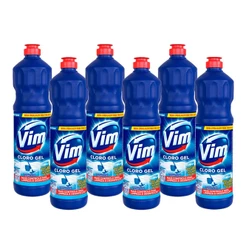 Kit 6 Desinfetantes Vim Multiuso Cloro Gel Original 700ml