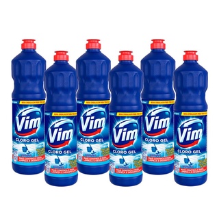 Kit 6 Desinfetantes Vim Multiuso Cloro Gel Original 700ml