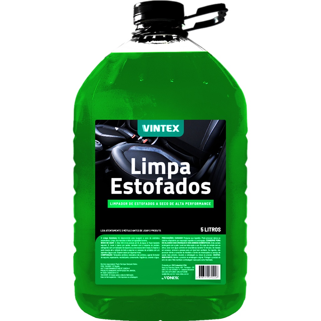 Limpa Estofados Vintex Vonixx Produto para Lavar Sofá Bancos 5 Litros |  Shopee Brasil