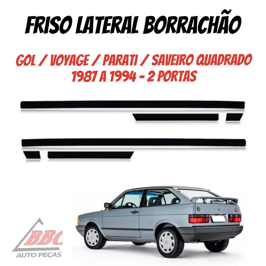 Jogo Friso Lateral Corsa Wind 2 Portas 1994 a 2009 Preto Largo