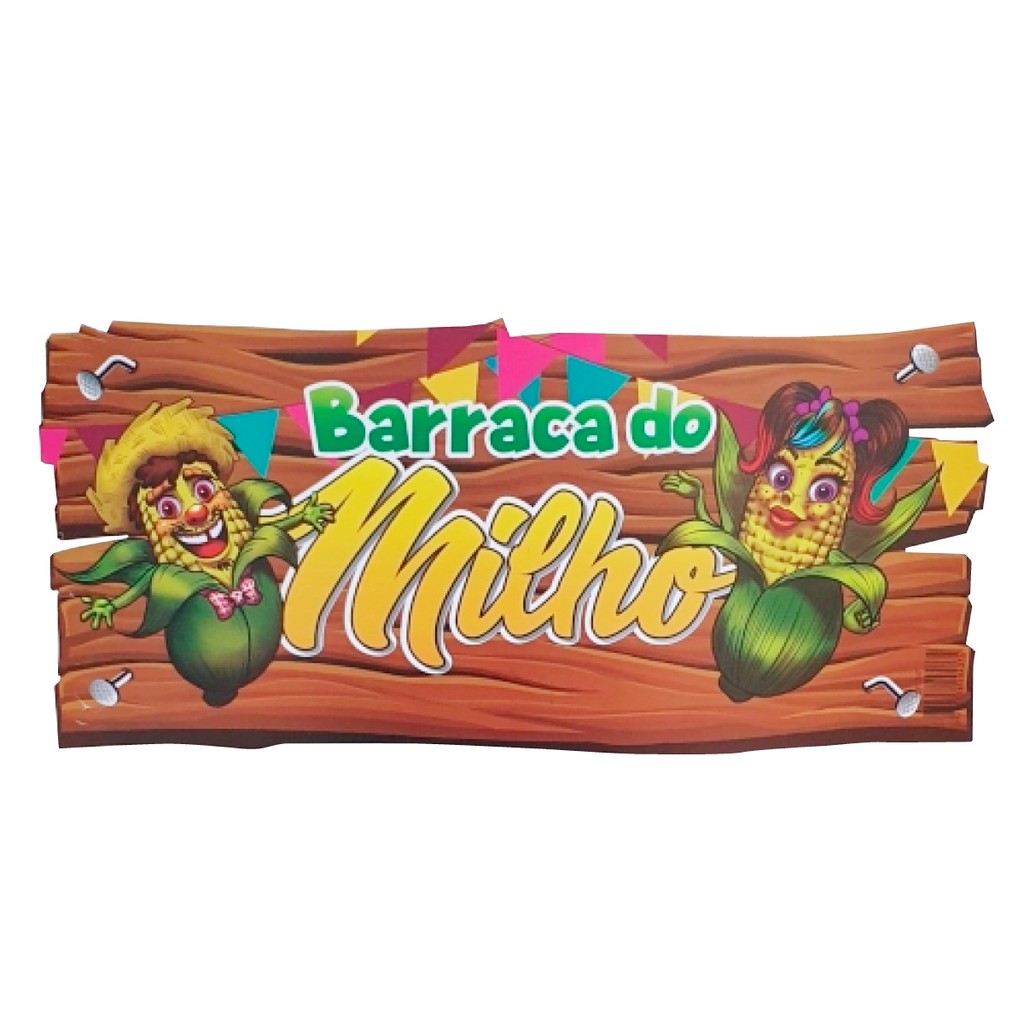 Placa Festa Junina 48cm x 23cm