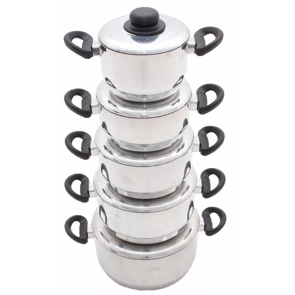 Jogo de Panelas 5 Peças 14cm a 22cm forte em Oferta na Shopee