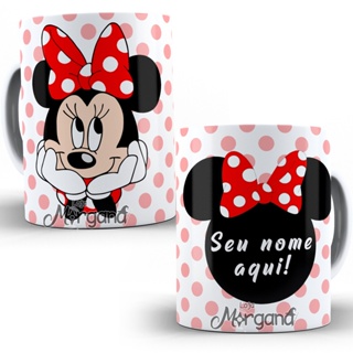 Caneca minnie presente de natal xicara personalizada mágica disney mickey em Oferta na Shopee