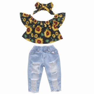 calça jeans infantil rasgada