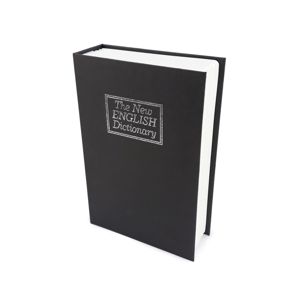 Cofre Metal Camuflado Porta Joias Guarda Valores Em Formato De Livro Dicionário Inglês Com Fechadura + Duas Chaves