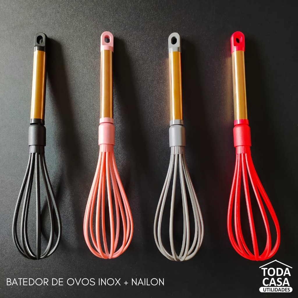 Batedor de Ovos em Inox e Náilon / Fue Batedor de Ovos / Batedor de Claras / Fouet