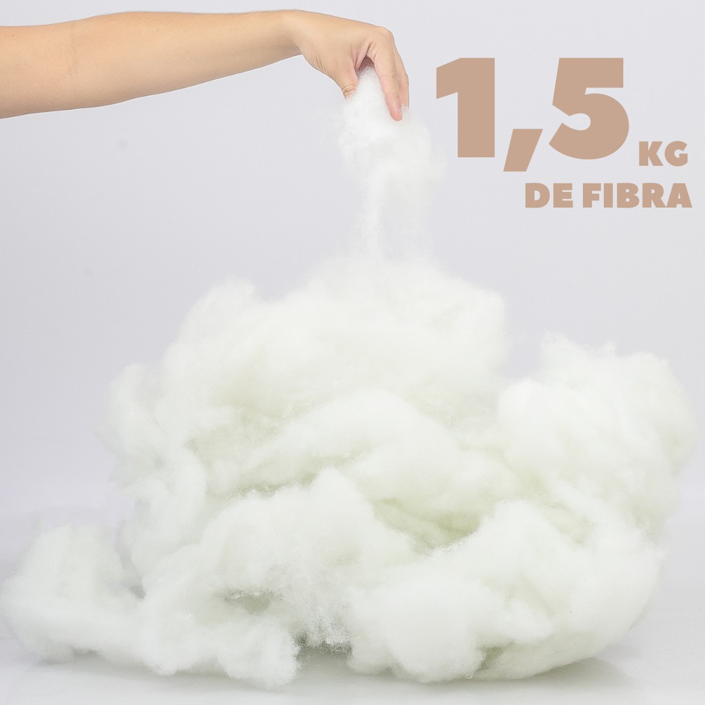 1,5kg de Fibra Para Enchimento Siliconada Importada para Almofadas Travesseiro Artesanato — imagem 2 de 2