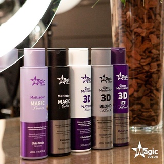 Matizador Magic Color: Pérola, Prata, Cinza, Grafite, Platinado, Marsala, Vermelho e Ruivo 100ML,300ML,500ML