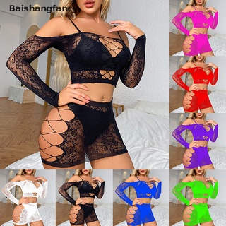 BSFY Sexy Lingerie Oca Manga Longa Saia Roupa Íntima Apertada FY