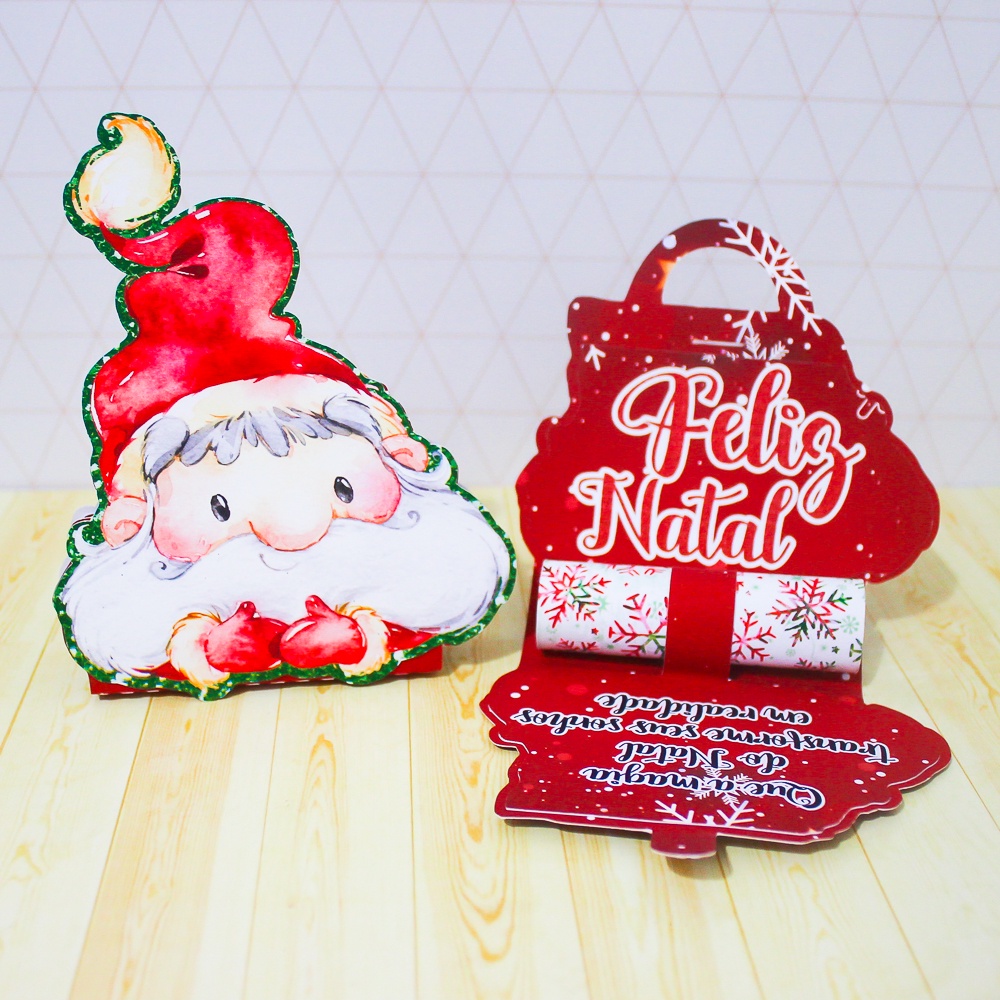 1 Cartão Natal Porta Batom Garoto - Papelaria Lembrancinha Chocolate |  Shopee Brasil