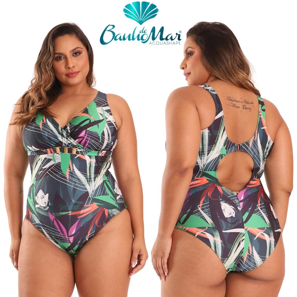 Maio Banho de Mar Plus Size Forte Compressao Ref: 617560 - Sports & Outdoors