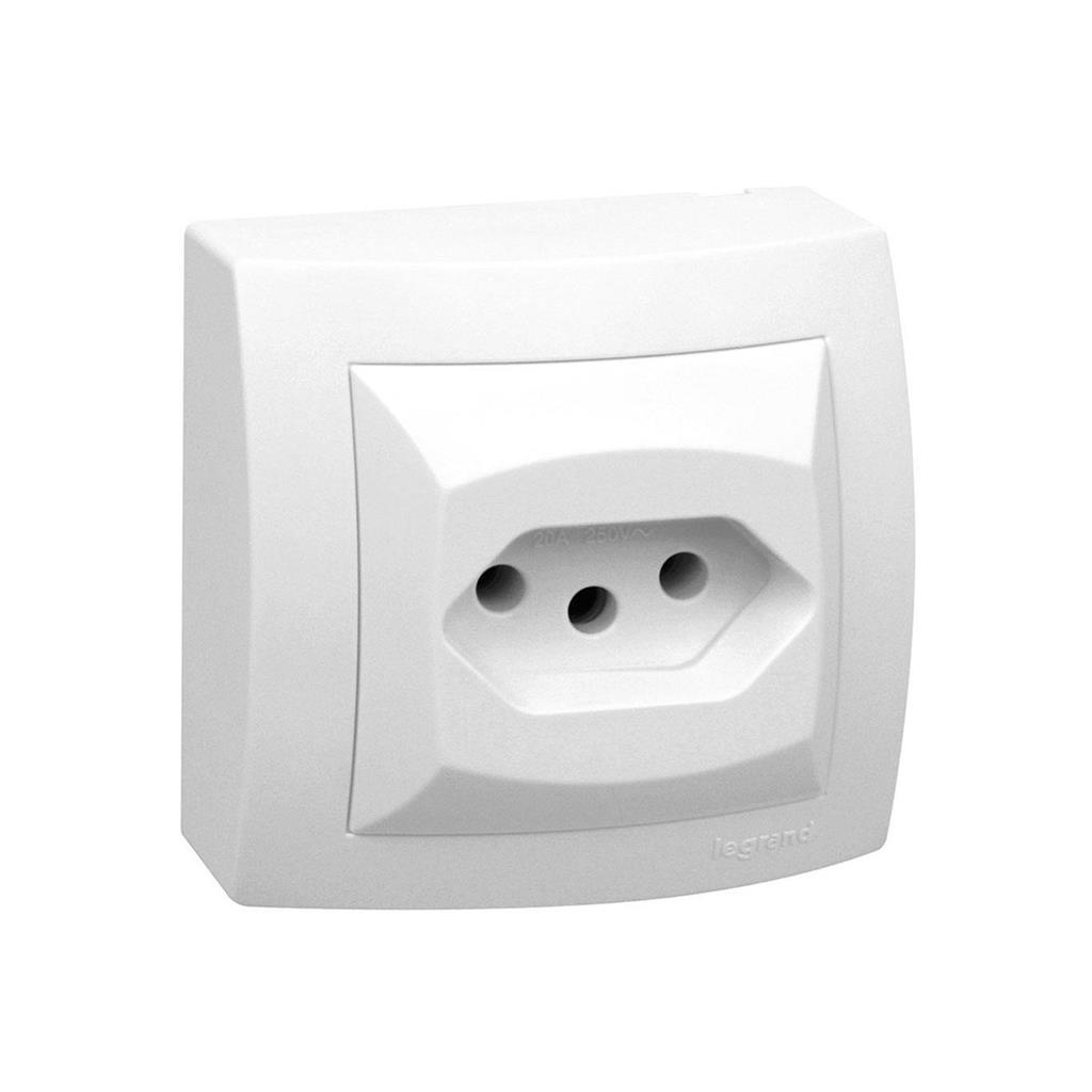 Conjunto 1 Tomada 2P+T 20A 250V Branco Sistema X Pial em Oferta na Shopee