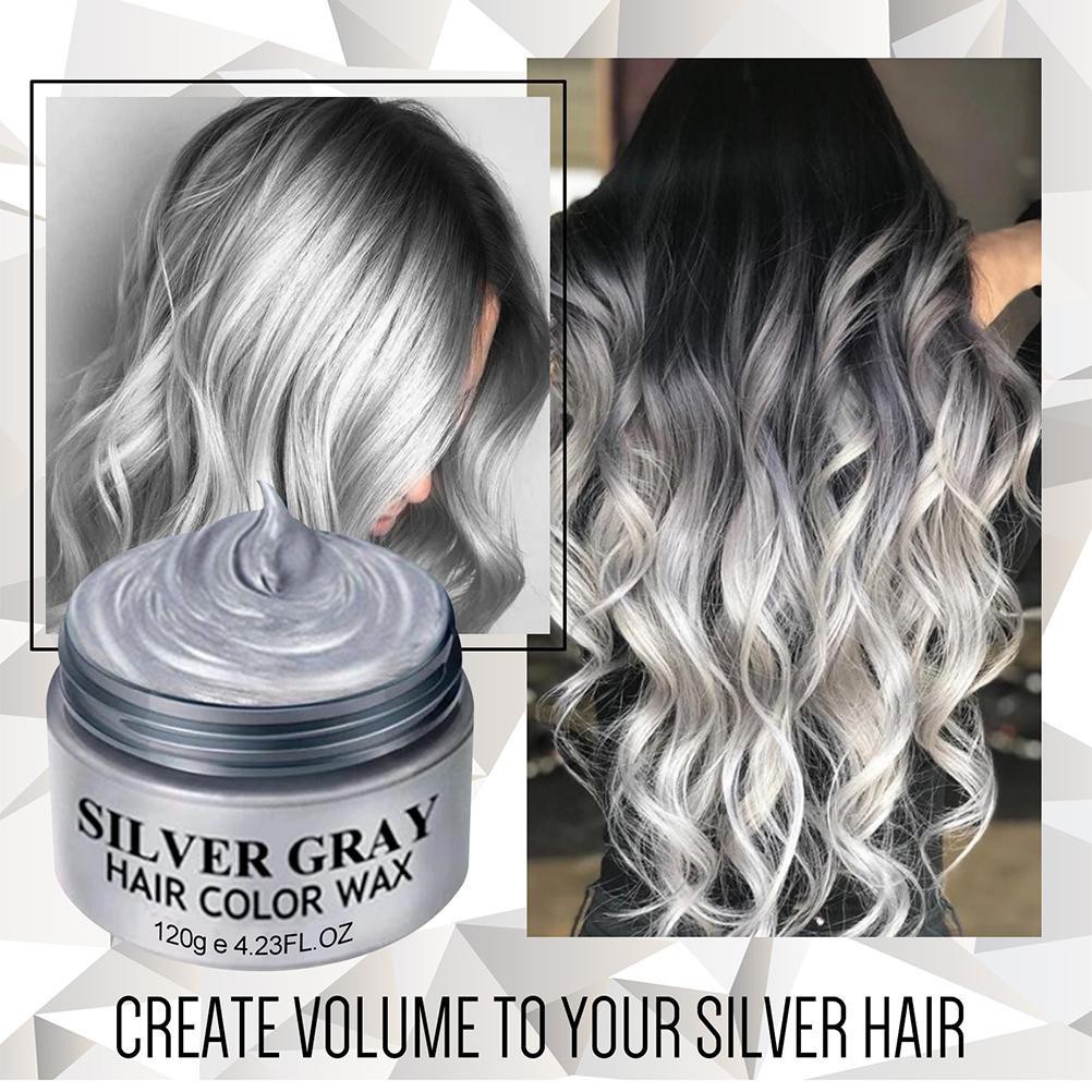 Silver Gray Hair Dye Wax Temporary Hair Styling Wax Hair Color Wax for Men  and Women | Shopee Brasil