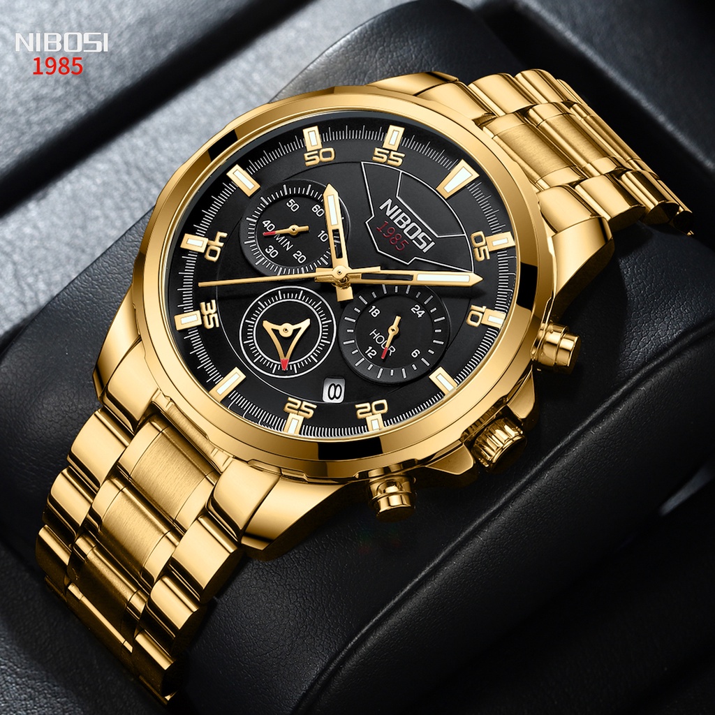 NIBOSI Relógio Masculino De Pulso De Quartzo Criativo Negócio Aço Inoxidável Esportivo - Watches