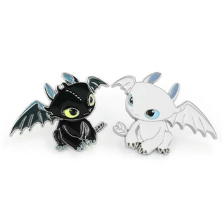 Como Treinar O Seu Dragão Broche Fúria Da Noite LightFury Decoração Saco Bonito Jóias