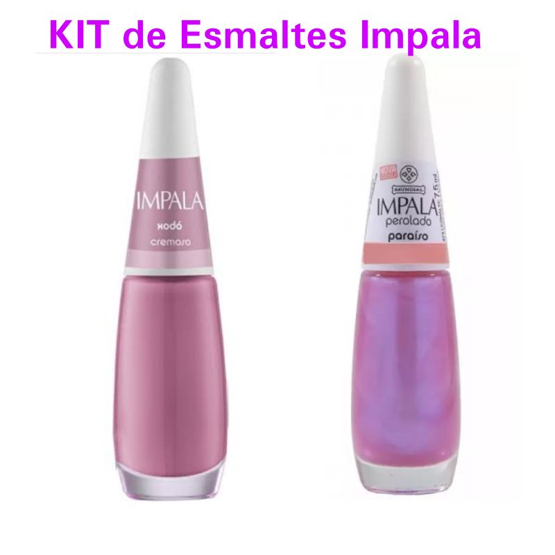 KIT Esmaltes Impala Xodó e Paraíso - Kit Misturinha Manicure