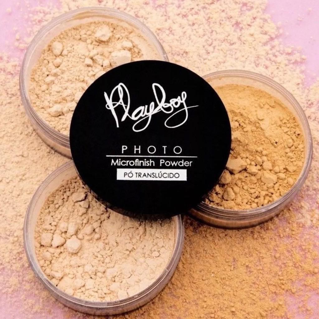 Pó Translúcido Photo Microfinish Powder Playboy 01-02-03 Po Translucido Playboy Pro Profissional Nova Embalagem