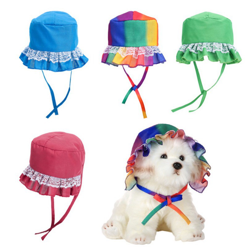 Gazechimp 2 Pezzi Canva Dog Caps Regolabile Pet Dog Outdoor Sun Hat Protegge Gli Occhi degli Animali Domestici 