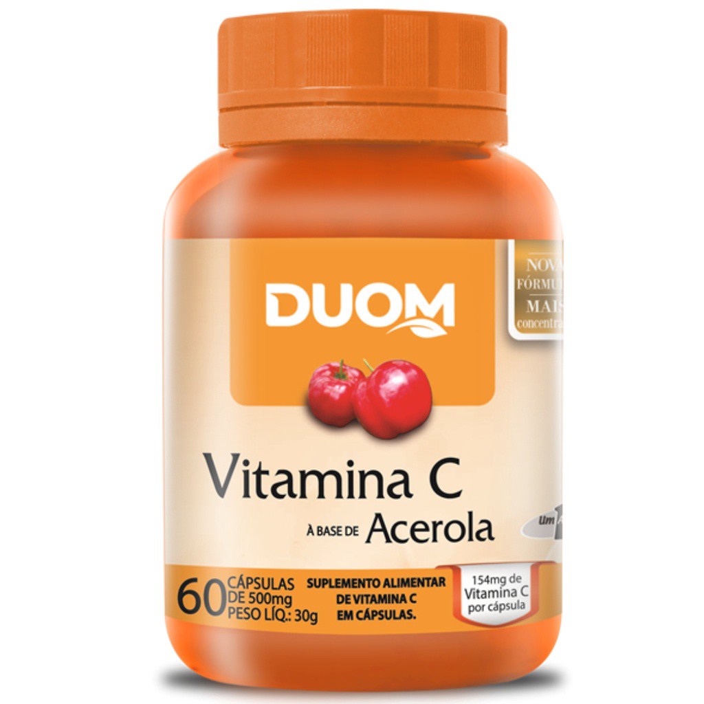 VITAMINA C A BASE DE ACEROLA CONCENTRADA 60 CÁPSULAS - MALTTA NUTRITION
