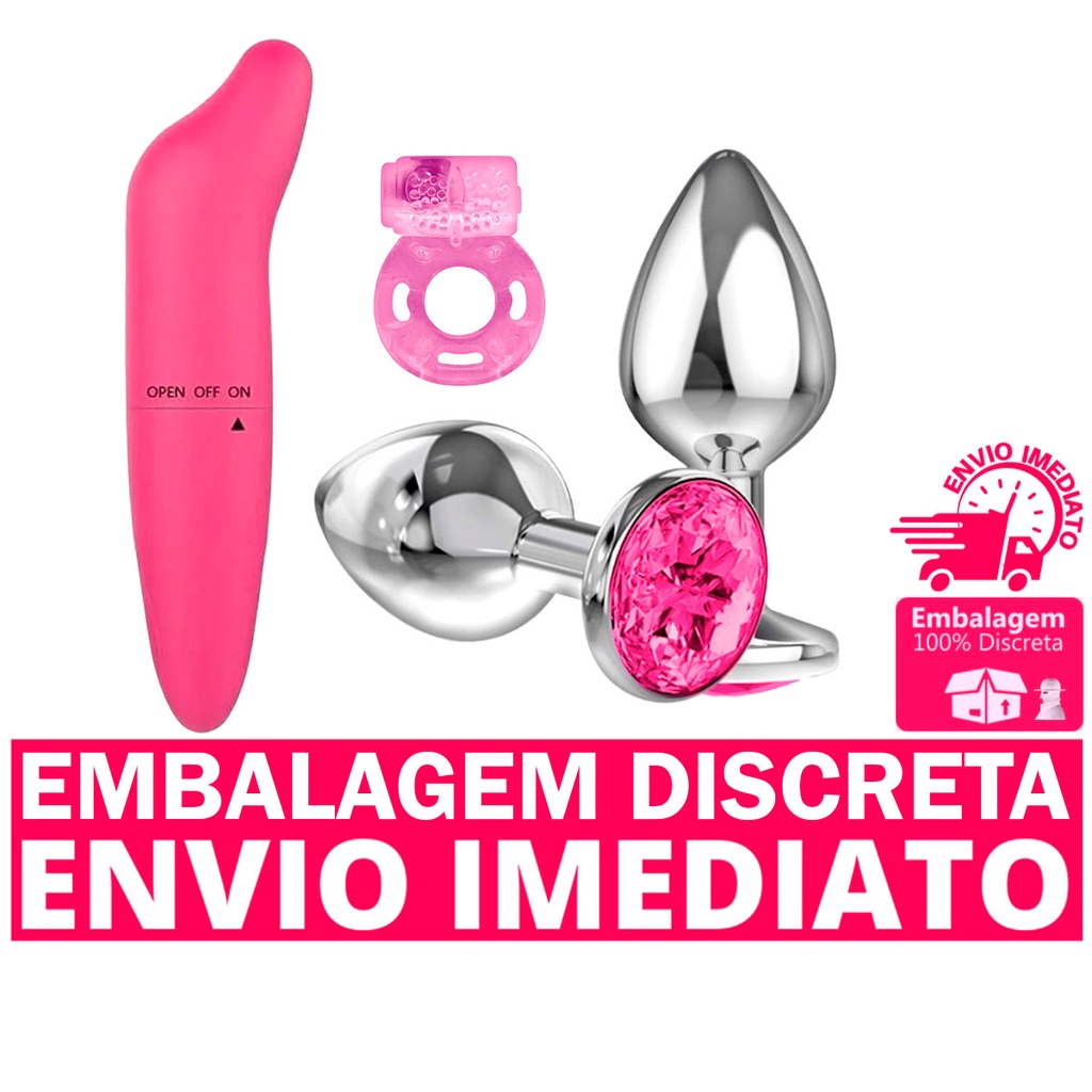 Plug Anal Pequeno Anel Peniano Retardante Vibrador Feminino Ponto G Golfinho Kit Prazer 7384