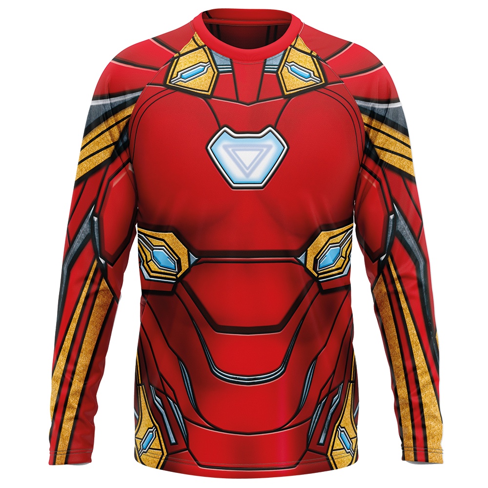 Cam. Filtro UV Manga Longa Homem de Ferro Guerra Infinita