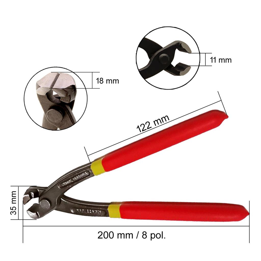 Alicate Torques Armador 8 Polegadas (200mm) Turquesa Profissional Cabo Emborrachado