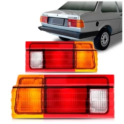 Lanterna Traseira Voyage 1985 a 1990 Tricolor Friso Preto