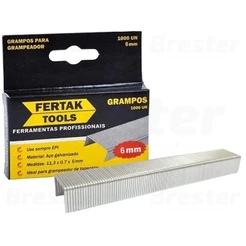 Grampo 6mm Para Grampeador Tapeceiro Com 1.000 Grampos Fertak