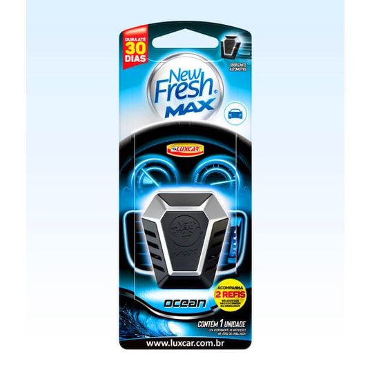 Cheirinho luxcar new fresh max ocean para carros e ambientes em Oferta na Shopee